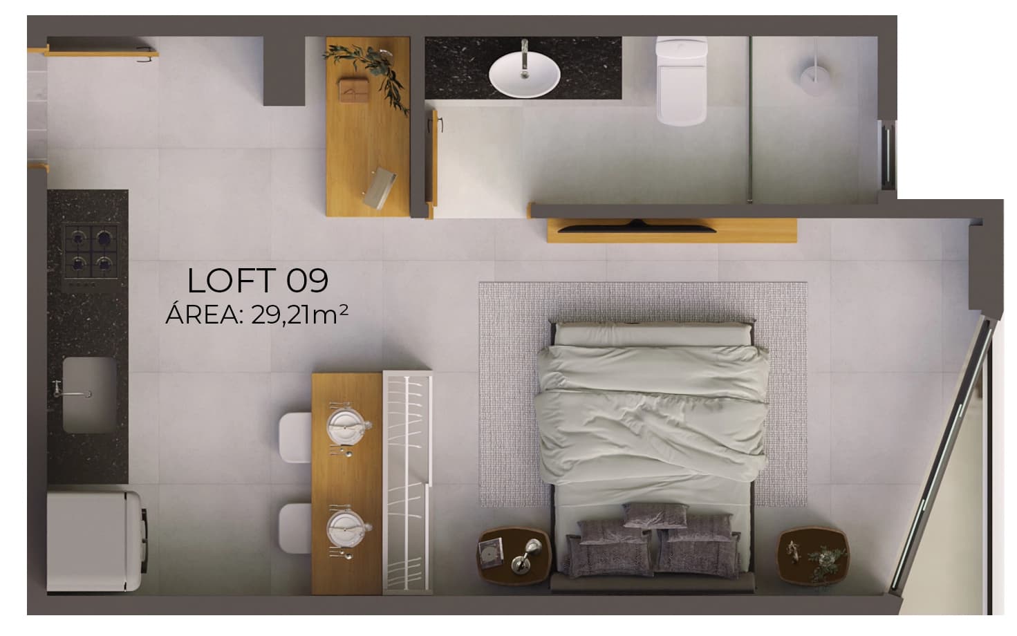 Loft de 29m²