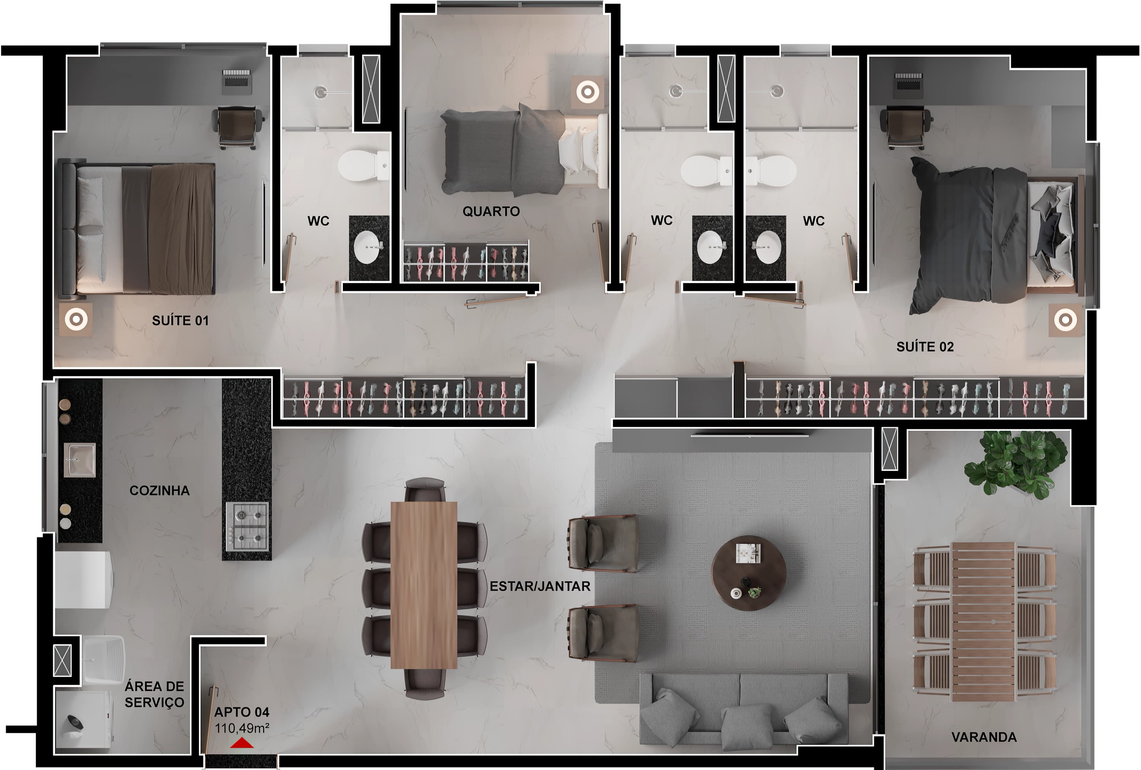Apartamento de 110m²